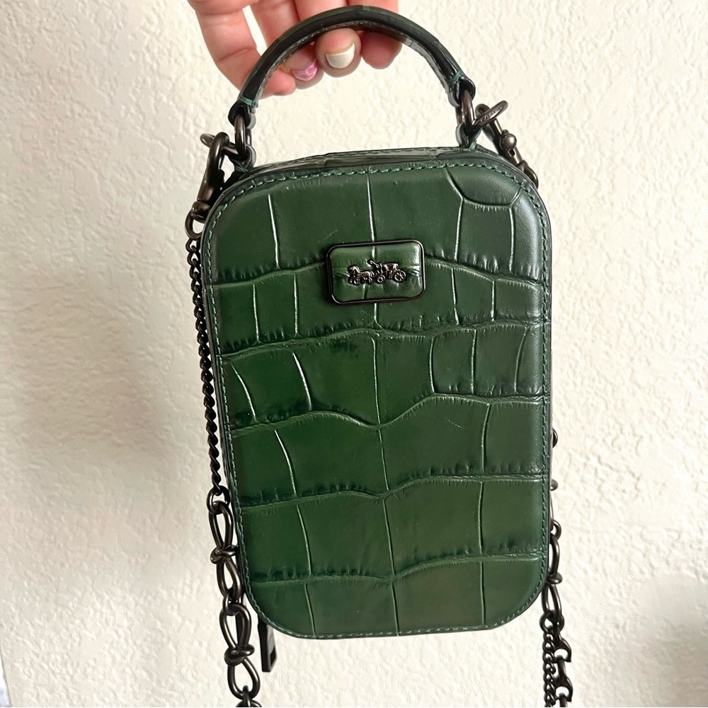 Coach / Alie Camera Bag in Pewter/Everglade